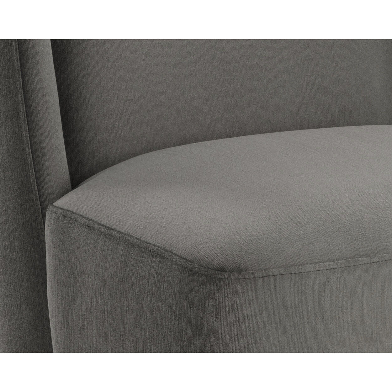 Amita Piccolo Pebble Wheeled Dining Chair, Wheeled